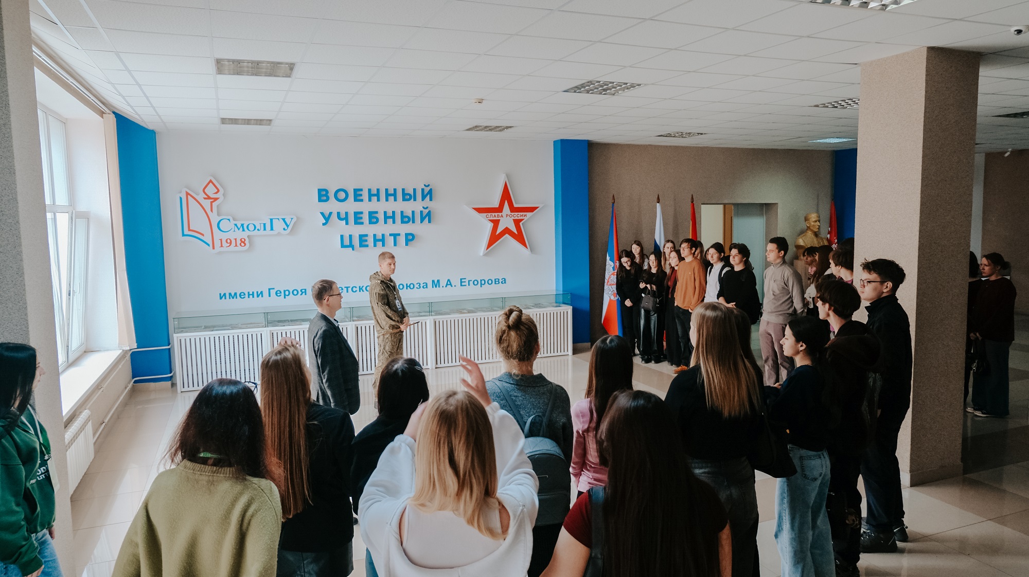 Cтуденты 1 курса в Военном учебным центре